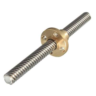 Tr8*2 Trapezoidal Lead Screw With Trapezoidal Thread Screw Nut